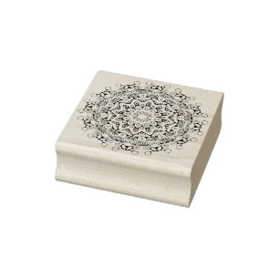Handgemälde Mandala Uhr Gesicht 2 Gummistempel