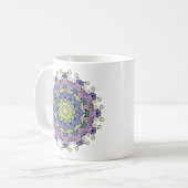 Handgemälde Mandala Uhr Gesicht 2 Kaffeetasse (Vorderseite Links)