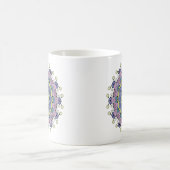 Handgemälde Mandala Uhr Gesicht 2 Kaffeetasse (Mittel)