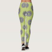 Handgemälde Mandala Uhr Gesicht 2 Leggings (Rückseite)