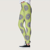 Handgemälde Mandala Uhr Gesicht 2 Leggings (Links)