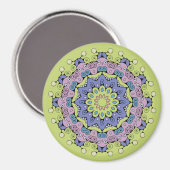 Handgemälde Mandala Uhr Gesicht 2 Magnet (Vorderseite/Rückseite)