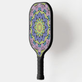 Handgemälde Mandala Uhr Gesicht 2 Pickleball Schläger (Links)