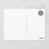 Handgemälde Mandala Uhr Gesicht 2 Postkarte (Rückseite)