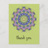 Handgemälde Mandala Uhr Gesicht 2 Postkarte (Vorderseite)