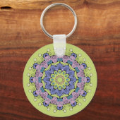 Handgemälde Mandala Uhr Gesicht 2 Schlüsselanhänger (Vorderseite)