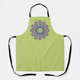 Handgemälde Mandala Uhr Gesicht 2 Schürze