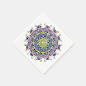 Handgemälde Mandala Uhr Gesicht 2 Serviette (Ecke)