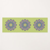 Handgemälde Mandala Uhr Gesicht 2 Yogamatte (Vorderseite (Horizontal))
