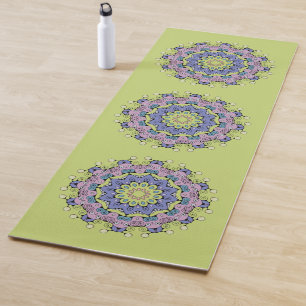 Handgemälde Mandala Uhr Gesicht 2 Yogamatte