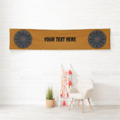 Handgemälde Mandala Uhr Gesicht 3 Banner (Insitu)
