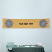 Handgemälde Mandala Uhr Gesicht 3 Banner (Messeveranstaltung)