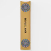 Handgemälde Mandala Uhr Gesicht 3 Banner (Vertikal)