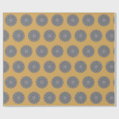 Handgemälde Mandala Uhr Gesicht 3 Geschenkpapier (Flach)