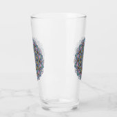 Handgemälde Mandala Uhr Gesicht 3 Glas (Links)