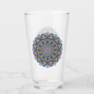Handgemälde Mandala Uhr Gesicht 3 Glas