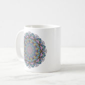 Handgemälde Mandala Uhr Gesicht 3 Kaffeetasse (Vorderseite Links)
