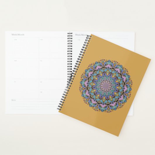 Handgemälde Mandala Uhr Gesicht 3 Planer (Anzeige)