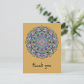 Handgemälde Mandala Uhr Gesicht 3 Postkarte (Stehend Vorderseite)