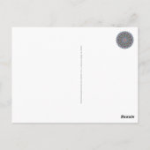 Handgemälde Mandala Uhr Gesicht 3 Postkarte (Rückseite)