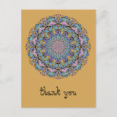 Handgemälde Mandala Uhr Gesicht 3 Postkarte (Vorderseite)