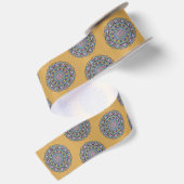 Handgemälde Mandala Uhr Gesicht 3 Satinband (Rückseite)