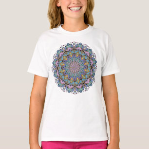 Handgemälde Mandala Uhr Gesicht 3 T-Shirt