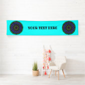 Handgemälde Mandala Uhrengesicht 4 Banner (Insitu)