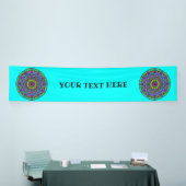 Handgemälde Mandala Uhrengesicht 4 Banner (Messeveranstaltung)