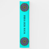 Handgemälde Mandala Uhrengesicht 4 Banner (Vertikal)