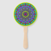 Handgemälde Mandala Uhrengesicht 4 Fächer (Rückseite)