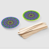 Handgemälde Mandala Uhrengesicht 4 Fächer (Non-assembled)