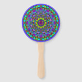 Handgemälde Mandala Uhrengesicht 4 Fächer (Vorderseite)