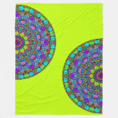 Handgemälde Mandala Uhrengesicht 4 Fleecedecke (Vorderseite)