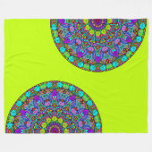 Handgemälde Mandala Uhrengesicht 4 Fleecedecke (Vorderseite (Horizontal))