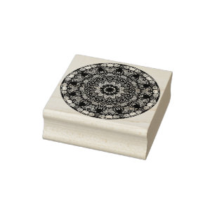 Handgemälde Mandala Uhrengesicht 4 Gummistempel