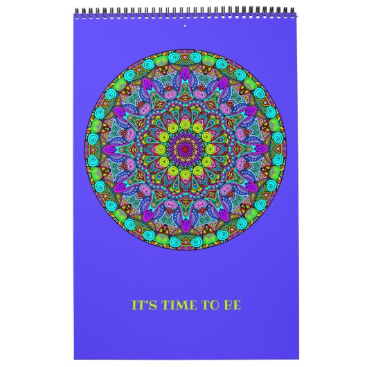 Handgemälde Mandala Uhrengesicht 4 Kalender (Titelbild)