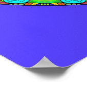 Handgemälde Mandala Uhrengesicht 4 Poster (Ecke)