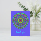 Handgemälde Mandala Uhrengesicht 4 Postkarte (Stehend Vorderseite)