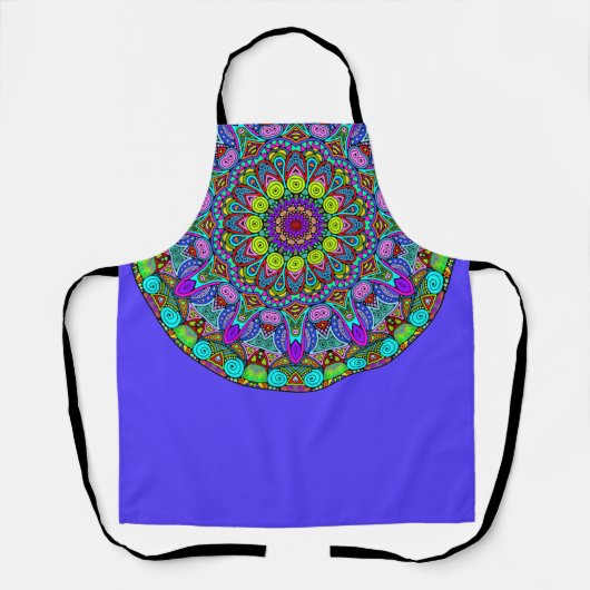 Handgemälde Mandala Uhrengesicht 4 Schürze (Vorderseite)