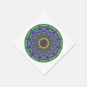 Handgemälde Mandala Uhrengesicht 4 Serviette (Ecke)