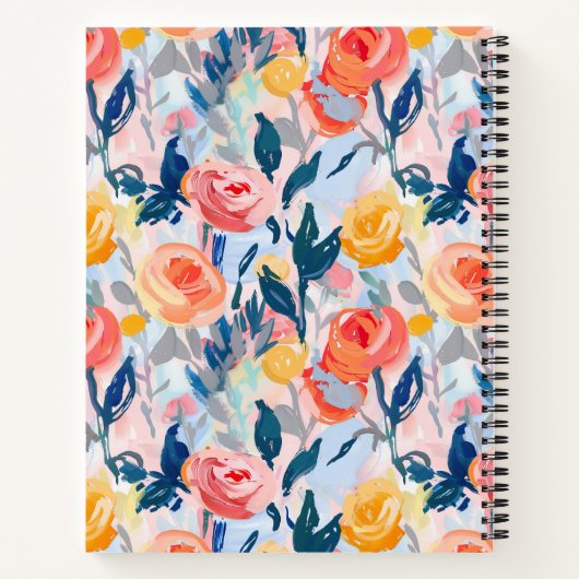 Handgemalt Abstrakt bläserfarbenes Personalisierte Notizblock (Rückseite)