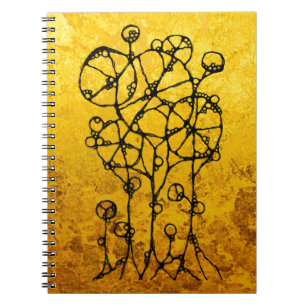 Handgemalt - Abstrakte Baumgruppe 1 Notizblock