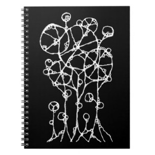 Handgemalt - Abstrakte Baumgruppe 2 Notizblock