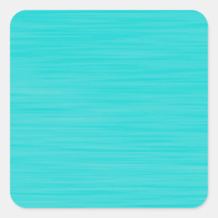 Handgemalt Aqua Blue Quadratischer Aufkleber