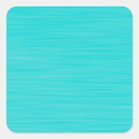 Handgemalt Aqua Blue Quadratischer Aufkleber (Vorderseite)
