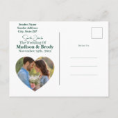 Handgemalt Aquarellfarbenes, florales Save the Dat Ankündigungspostkarte (Rückseite)