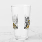 Handgemalt Bengalischer Tiger Glas (Links)