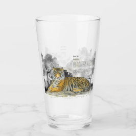 Handgemalt Bengalischer Tiger Glas