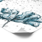 Handgemalt Blau Poster (Ecke)